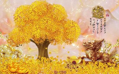 File gốc File tranh tài lộc CT45 (in tráng gương) nghệ thuật