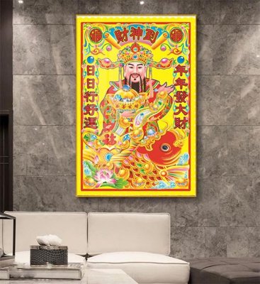 Download file gốc Tranh thần tài cây tiền CT450 (dùng cho in ấn)