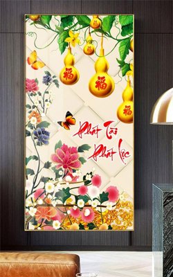 File gốc Tranh thần tài cây tiền CT452 (in mica) làm bảng hiệu