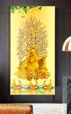 Tải file gốc Tranh thần tài cây tiền CT491 (để in lụa)