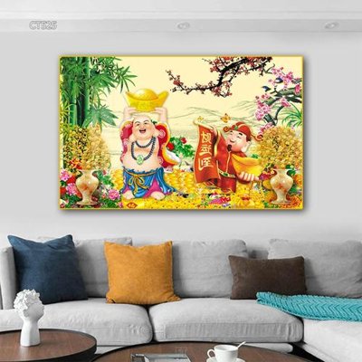 Tải về file gốc Tranh thần tài cây tiền CT525 (chuẩn in ấn)