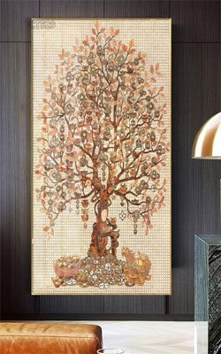 File PSD Tranh thần tài cây tiền CT529 (nguyên gốc) chất lượng cao