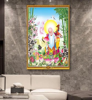 Hình ảnh file gốc Tranh thần tài cây tiền CT534 cho in UV