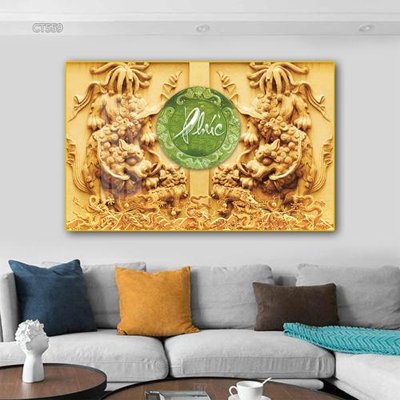 File gốc Tranh thần tài cây tiền CT559 (ảnh chi tiết) để in lụa