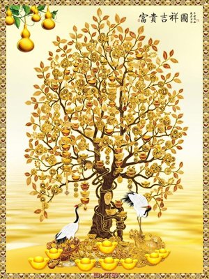 Tải file File tranh tài lộc CT59 (ảnh gốc) in gạch 3D