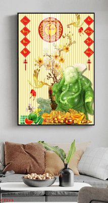 File PSD File tranh cây tiền tài lộc CT713 (bản gốc) cho nhà in