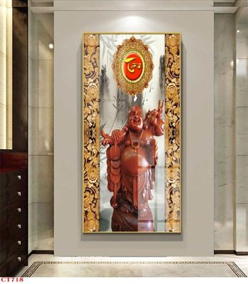 File PSD File tranh cây tiền tài lộc CT718 (nguyên gốc) chất lượng cao