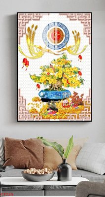 Tải file gốc File tranh cây tiền tài lộc CT725 (bản PSD) còn layer