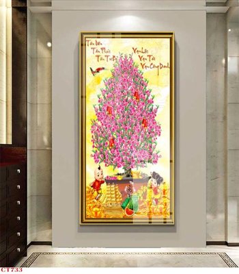 File in ấn File tranh cây tiền tài lộc CT733 (bản gốc) chất lượng cao