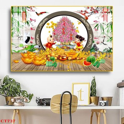 File ảnh File tranh cây tiền tài lộc CT737 (gốc) in biển hiệu