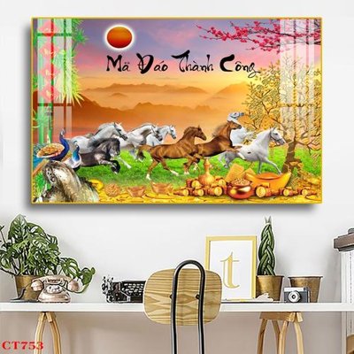 File in trần File tranh cây tiền tài lộc CT753 (bản gốc) phong cảnh