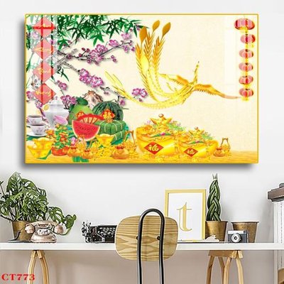 File PSD File tranh cây tiền tài lộc CT773 (bản gốc) chất lượng nhất