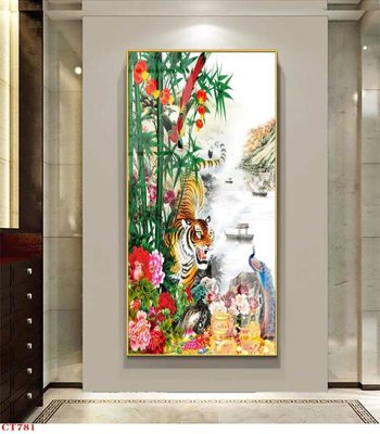 Chi tiết file gốc File tranh cây tiền tài lộc CT781 (cho in tráng gương)