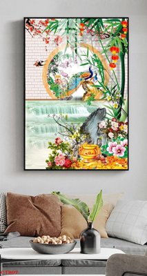 Mua file gốc File tranh cây tiền tài lộc CT807 (PSD) tại Filetranh.com