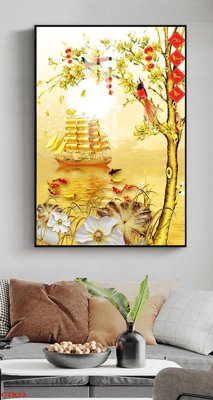 File tranh in trần File tranh cây tiền tài lộc CT822 (ảnh gốc siêu nét)