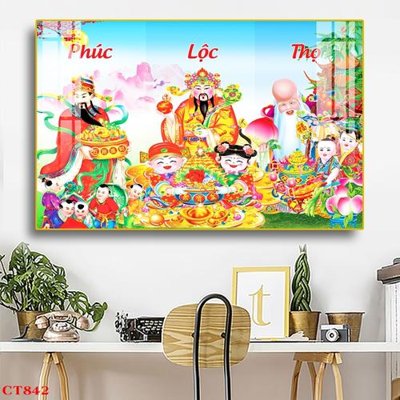 File gốc File tranh cây tiền tài lộc CT842 (in mica) làm bảng hiệu