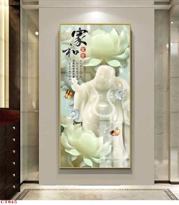 File tranh gốc File tranh cây tiền tài lộc CT845 chủ đề hiện đại