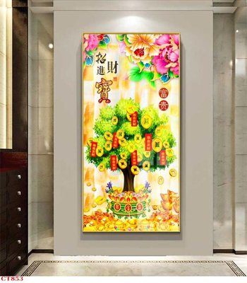 File gốc File tranh cây tiền tài lộc CT853 (dành cho quảng cáo)