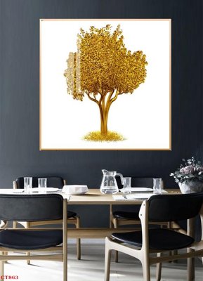 File gốc File tranh cây tiền tài lộc CT863 (PNG) nền trong suốt