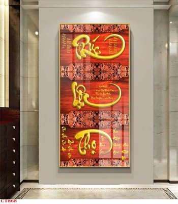 Download file gốc File tranh cây tiền tài lộc CT868 (in lụa) nghệ thuật