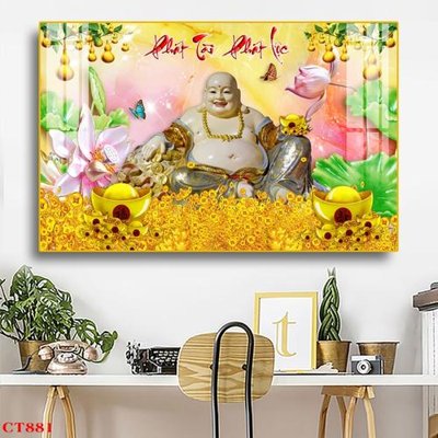 Ảnh gốc file in lụa File tranh cây tiền tài lộc CT881 chi tiết