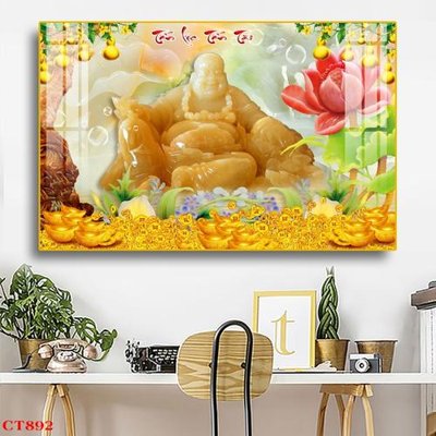 Ảnh gốc File tranh cây tiền tài lộc CT892 (nét căng) in mica