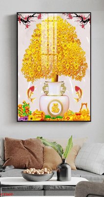 File in ấn File tranh cây tiền tài lộc CT907 (bản gốc) sắc nét