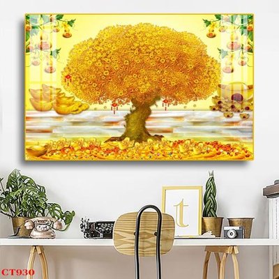 Tải file File tranh cây tiền tài lộc CT930 (gốc) làm file in ấn