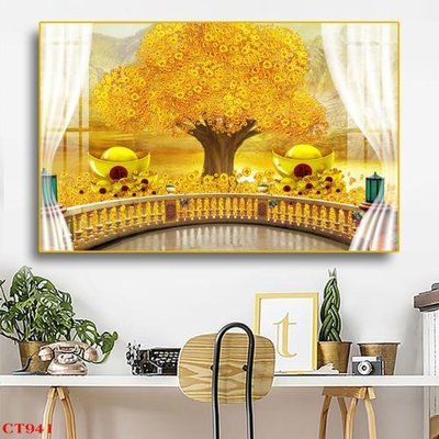 File ảnh File tranh cây tiền tài lộc CT941 (gốc) in biển hiệu