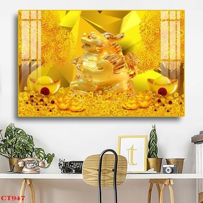 Hình ảnh file gốc in trần nhà File tranh cây tiền tài lộc CT947