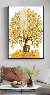 File tranh gốc File tranh cây tiền tài lộc CT957 (bản quyền) độc đáo