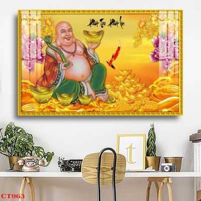 File gốc File tranh cây tiền tài lộc CT963 (in mica) làm bảng hiệu