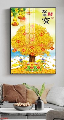 Tải file gốc File tranh cây tiền tài lộc CT965 (in bạt) quảng cáo
