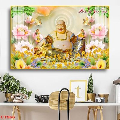 File gốc File tranh cây tiền tài lộc CT966 (in 3D) cho trang trí