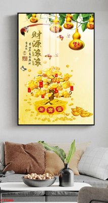 File gốc File tranh cây tiền tài lộc CT986 (in tráng gương) hiện đại