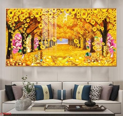 File ảnh File tranh cây tiền tài lộc CT993 (gốc) in Hiflex