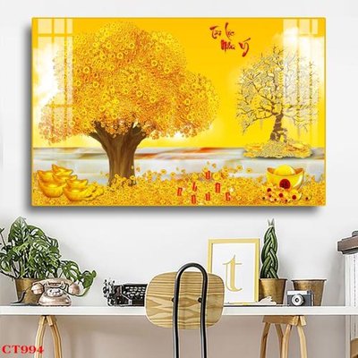 File tranh File tranh cây tiền tài lộc CT994 (gốc) chủ đề động vật