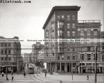 Ảnh gốc Camp and Canal_ 1905 (độ nét cao) in mica
