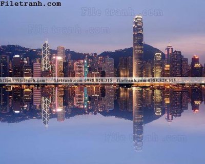 File gốc Canh dem thanh pho 117 (in tráng gương) nghệ thuật