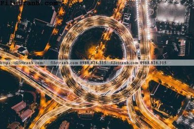 File gốc Canh dem thanh pho 139 (in lụa) tranh thuận buồm