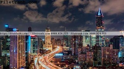 File tranh Canh dem thanh pho 148 (gốc) phong cách tối giản