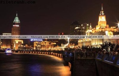 File tranh Canh dem thanh pho 162 (ảnh gốc) cho in ấn kỹ thuật số