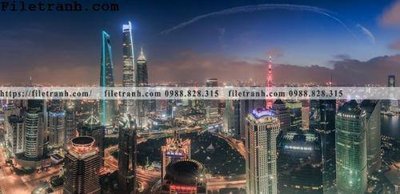 Download file gốc Canh dem thanh pho 189 (in lụa) tranh 3D