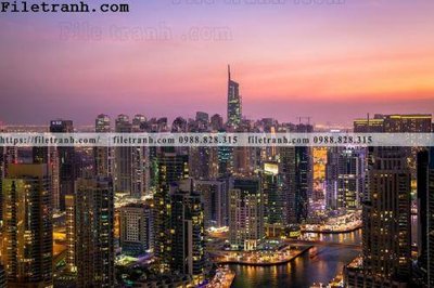 File gốc Canh dem thanh pho 250 (in lụa) tranh mã đáo