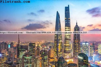 File tranh Canh dem thanh pho 261 (gốc) phong cách tối giản