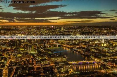 File gốc Canh dem thanh pho 300 (in lụa) họa tiết 3D