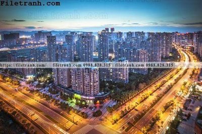 File gốc Canh dem thanh pho 343 (dành cho trang trí nội thất)