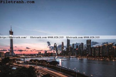 Download file Canh dem thanh pho 396 (gốc) in mica ốp bếp