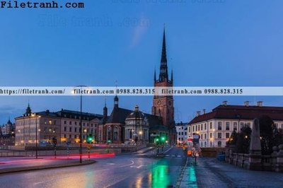 File in trần Canh dem thanh pho 413 (file gốc) hoa văn 3D