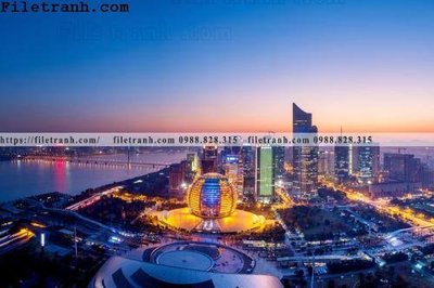 File in trần Canh dem thanh pho 427 (file gốc) hoa văn 3D